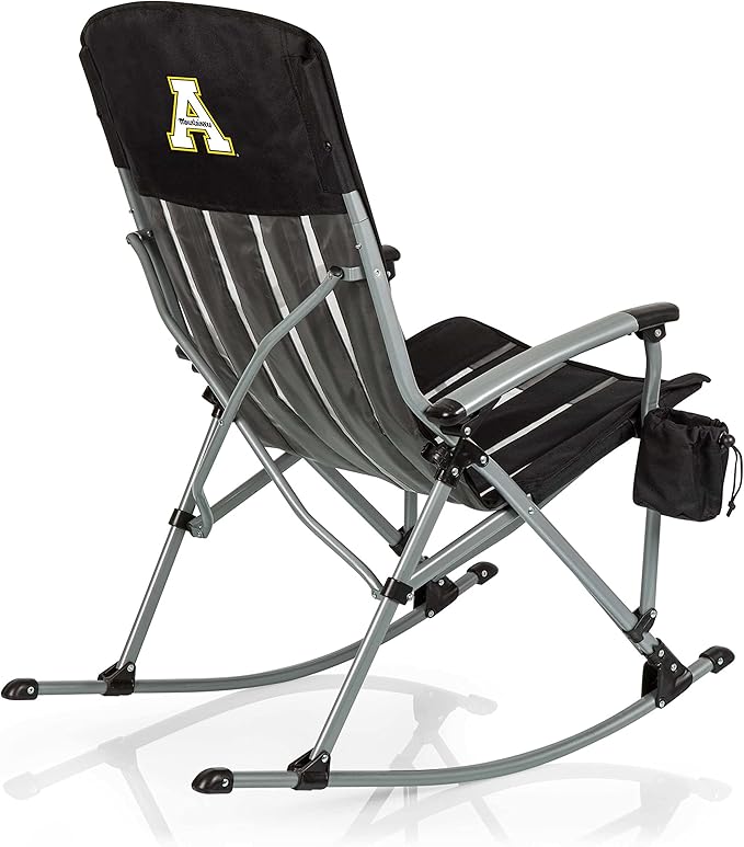 Picnic TIME NCAA Unisex-Adult NCAA Outdoor Rocking Camp Chair, XL Heavy Duty Camping Chair for Adults