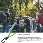Tent Cords, Elastic Short Tent Straps with Hook, Small Straps for Hammock, Hiking, Awning, Canopy, Portable for All Weather