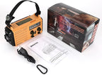 Raynic Weather Radio, 5000mAh/18500mWh NOAA Weather Radio, Solar Hand Crank Emergency Radio with AM/FM/SW/NOAA Weather Alert, Flashlight, Reading Lamp, Cell Phone Charger and SOS Siren