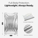 Sierra Madre Emergency Mylar Thermal Space Blanket for Survival – Waterproof Safety Shelter Retains 90% Body Heat – Ultralight & Compact Gear for Camping, First Aid & Prepper Supplies