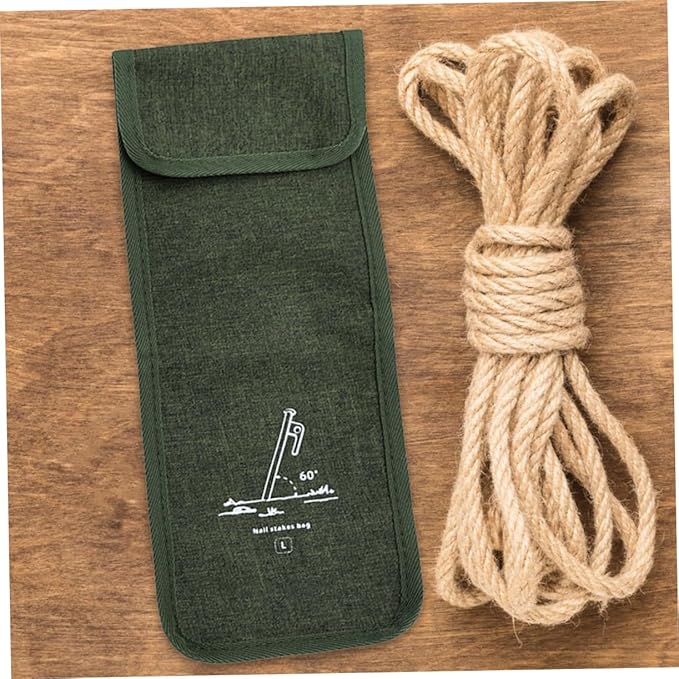 POPETPOP Ultralight Backpacking Tools Bag Tent Nail Storage Pouch Camping Accessories Oxford Tent Pegs Container