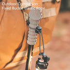 10PCS Adjustable Rope with Clip Elastics Strap and Buckles for Outdoor Shelter Setups Backpacking Storage Solution Camping Bungees Tie Down Rope