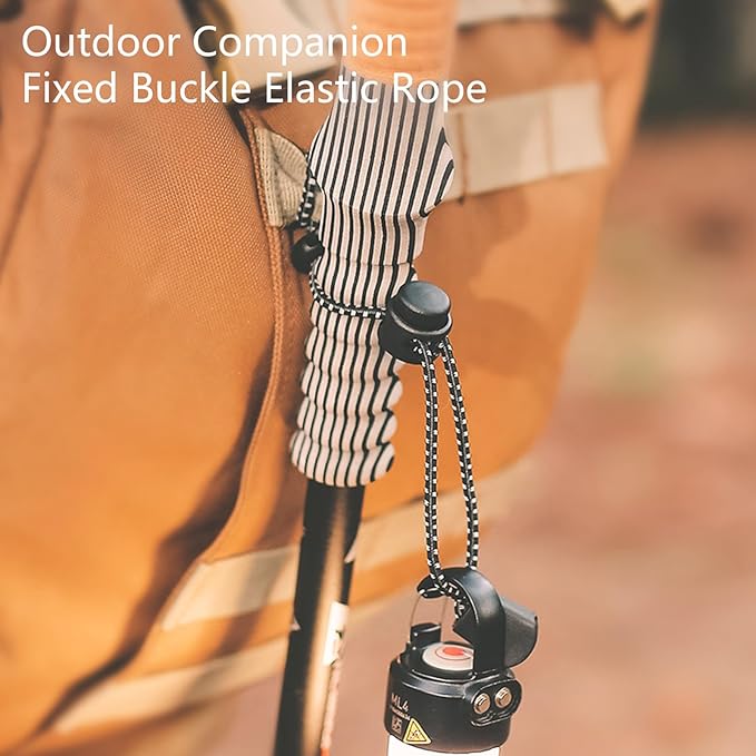 10PCS Adjustable Rope with Clip Elastics Strap and Buckles for Outdoor Shelter Setups Backpacking Storage Solution Camping Bungees Tie Down Rope
