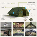 Inflatable Tents for Camping, Large Inflatable Camping Tent with Hand Pump, Easy Setup Tents for 4-6 People, Portable Glamping Tent