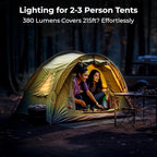 BougeRV Movable Area Light, Rechargeable Camping Lantern, 3200mAh Portable Camping Light, IP65 Waterproof, Camp Lamp for Tent, Power Outages, Emergency, Outdoor(Black)