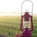 Feuerhand Outdoor Kerosene Fuel Lantern, German Made Weather Resistant Baby Special 276 Galvanized Hurricane Lamp for Camping or Patio, 10 Inches, Telemagenta