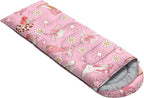 QOOMO Camping Sleeping Bags,3 Season Warm & Cool Weather,Lightweight,Waterproof Sleeping Bags for Adults & Kids Traveling,and Outdoors