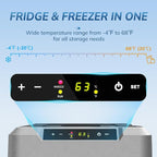 Antarctic Star 12 Volt Refrigerator,53QT(50L)Electric Cooler Compressor, Portable Refrigerator -4℉~68℉,Car Fridge 12/24V DC 100-240V AC,Portable Freezer with Wheels&2 Baskets for Camping,Travel,BLACK
