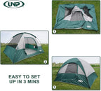 Camping Tent 2-4 Person, Waterproof Windproof Tent with Rainfly Easy Set up-Portable Dome Tents for Camping…