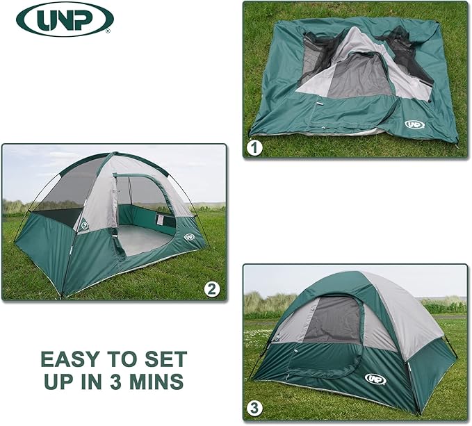 Camping Tent 2-4 Person, Waterproof Windproof Tent with Rainfly Easy Set up-Portable Dome Tents for Camping…