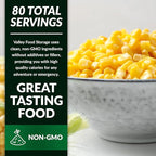 Valley Food Storage Freeze Dried Sweet Corn | 10-Bag Bucket, 56 oz | Premium Emergency Food Supply, 25 Year Shelf Life | Long Term Food Storage, Camping Meals & Prepper Supplies | Packaged in USA