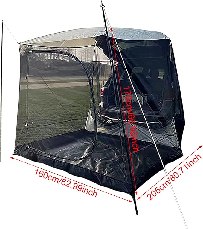 Tailgate Shade Awning Tent, Family Camping Tent Car Tents for Campers Car Camping SUV Rear Tent for SUV Tent Hatchback Minivan Sedan Camping Car Awning Sun Shelter Outdoor Supplies