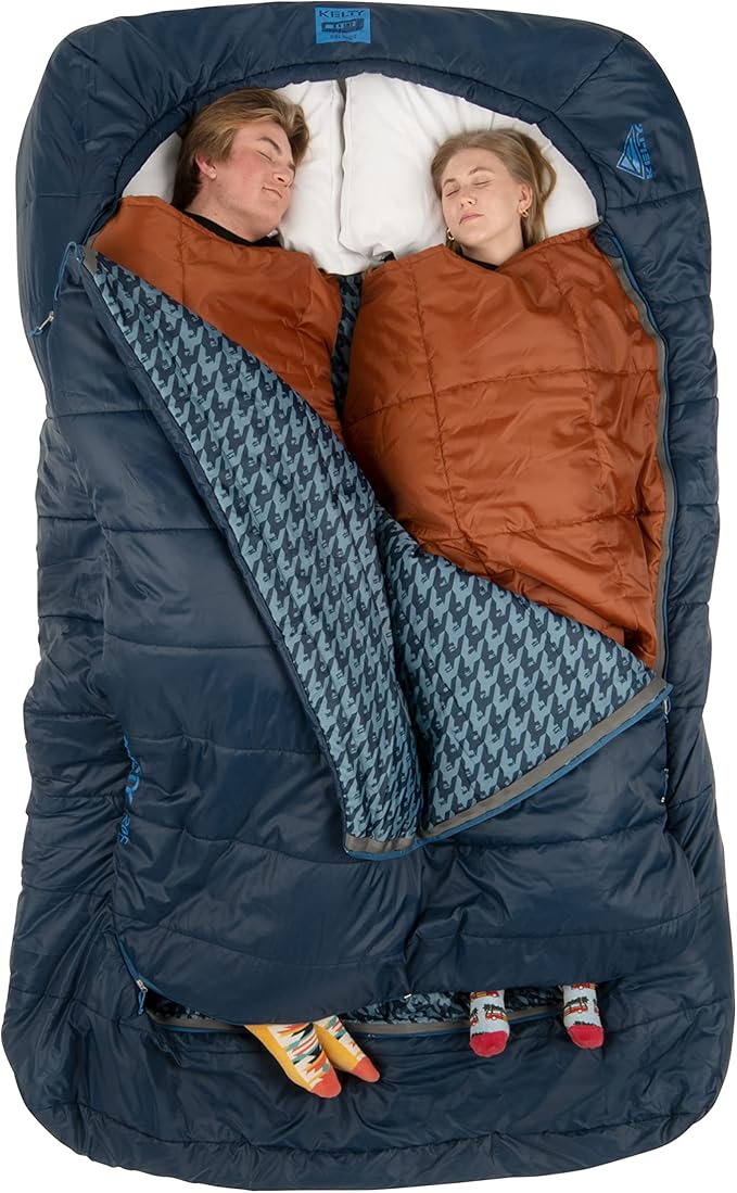 Kelty Tru.Comfort Doublewide 20 Degree Sleeping Bag – Two Person Synthetic Camping Sleeping Bag for Couples & Family Camping
