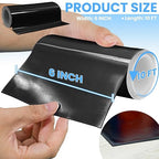 Waterproof Repair Tape for Fabric, Plastic, Awning, RV Underbelly, Tarp, Tent, Sail and Boat Cover Outdoor Repair Patch, Heavy Duty,6 Inch x 10FT Black