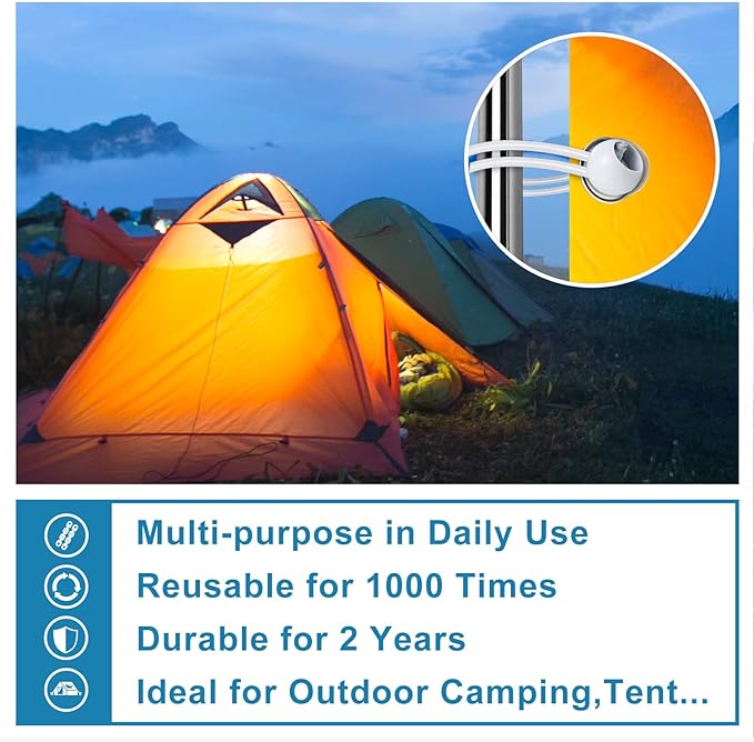 Bungee Balls 9 Inch, 100 PCS White Tarp Bungee with Balls Heavy Duty Tarp Tie Downs for Camping, Shelter, Cargo, Tent Poles with UV Resistant