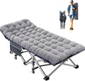 ABORON Heavy-Duty Folding Guest Bed for Adults, 500lb Capacity, Portable Extra Cot with 1252D Double Layer, Ideal for Indoor Guest Stays & Temporary Home Use