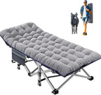 ABORON Heavy-Duty Folding Guest Bed for Adults, 500lb Capacity, Portable Extra Cot with 1252D Double Layer, Ideal for Indoor Guest Stays & Temporary Home Use