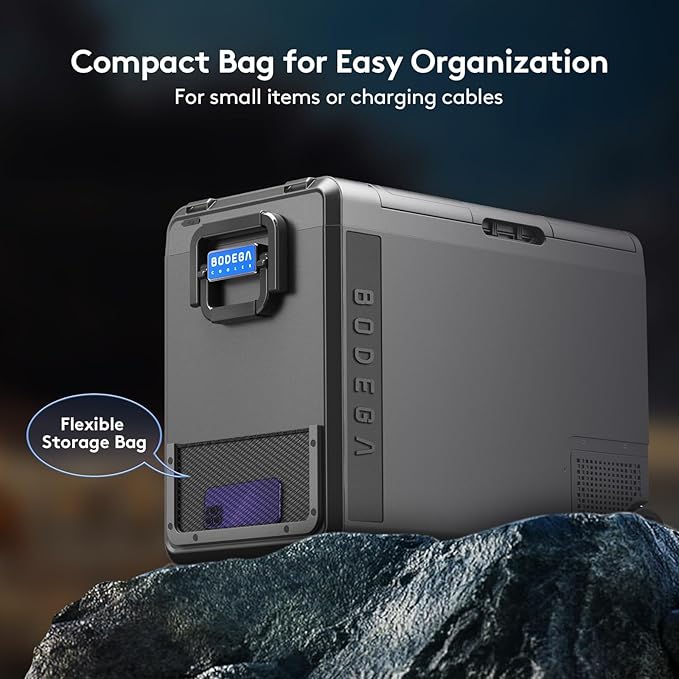 BODEGACOOLER 12 Volt Car Refrigerator, 61Quart (58L) Car Fridge WIFI APP Control, Protable Freezer -4℉-68℉, RV Electric Cooler 12/24V DC 100-240V AC for Outdoor, Truck, Van, Vehicles, Camping, Travel