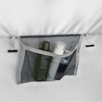 Outvita Oversize 2 Rooms Shower Tent, 7.5 FT Outdoor Pop up Changing Room, Instant Extra Wide Privacy Shelter for Camping Dressing Toilet Bathroom with Carry Bag, Blue & White