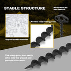 Tent Stakes Ground Anchors Screw in, 10 Pack Sand Stakes for Beach 9.4 Inch Heavy Duty Spiral Tent Pegs for Camping, Party, Hiking, Outdoor Decoration (10, Black)