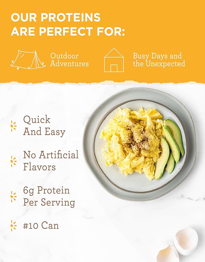 READYWISE - Simple Kitchen, Powdered Eggs, 72 Servings, Emergency Supply, Dehydrated Food, Baking Supplies, Camping Meals, Survival Food, 10 Can Egg Powder, Dehydrated Eggs Powder (Pack of 2)