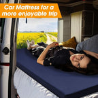 CYMULA Camping Cot Mattress 2in Memory Foam Sleeping Pad,Soft Warm Non-Slip Camping Mattress Topper with Retaining for Adults,Portable Roll up Pad for Travel(75 x30)（only Mattress）
