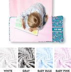 Personalized Toddler Nap Mat for Preschool, Custom Name Kids Sleeping Bag for Daycare, Kindergarten Roll Up Sleeping Mat with Removable Pillow and Soft Blanket, Fun Themes for Boys & Girls