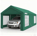 Quictent Upgraded 12x20 ft Heavy Duty Galvanized Carport - Reinforced Outdoor Garage Canopy Tent with Roll-up Ventilated Windows & Sidewalls, Weatherproof Shelter for Car, Boat, RV - Green