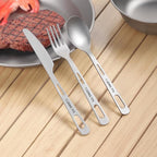 Titanium Tableware Set, 8-Piece Camping Dinnerware Kit, Titanium Bowl, Plate, Cup, Fork, Spoon, and Napkin, Includes Storage Bag, for Backpacking, Camping, Hiking, and Picnics