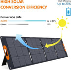 ALLWEI 200W Portable Solar Panel for 1200W 2400W Power Station Solar Generator, Folded 3-in-1 Outputs 18V Solar Charger with Adjustable Kickstand for RV Camping Home