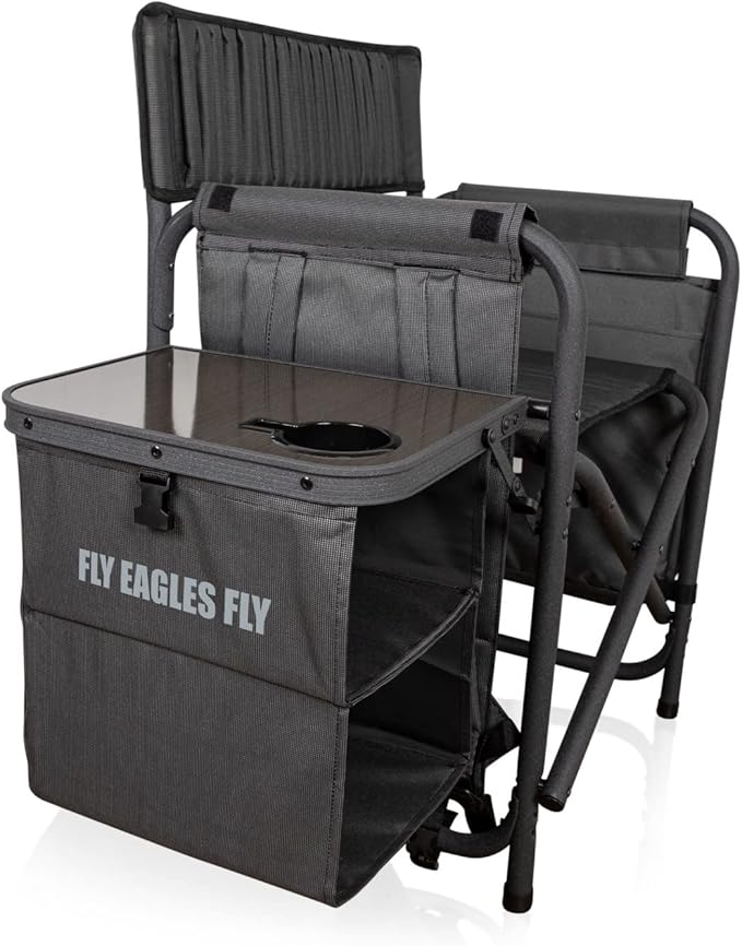 Picnic TIME NFL Unisex-Adult NFL Fusion Camping Chair with Side Table and Soft Cooler, Beach Chair for Adults, Lawn Chair