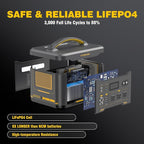 VTOMAN Jump 1500X Portable Power Station with Jumper Cables, 828Wh LiFePO4 Battery Solar Generator & Car Jump Starter, 1500W AC Outlet, 100W PD Type-C&Regulated DC for Home Backup Roadside Emergencies