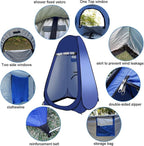 Pop Up Tent Upgrade Privacy Shower Tent Portable Outdoor Sun Shelter for Toilet Camping Biking Beach with Carry Bag | Upgrade, Privacy, Outdoor, Sun Shelter, for Toilet, Camping, Biking, Beach, with Carry Bag