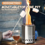 Tabel Top Fire Pit Mini, Portable Firepit Outdoor, 8.7 Inch Tabletop Firepit Stainless Steel