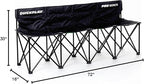 QUICKPLAY PRO Portable Folding Bench – Available in 4, 6, and 9 Seats & 6-Seat Shelter | Heavy-Duty, Fast Set-Up Seating for Sports, Camping, and Outdoor Activities