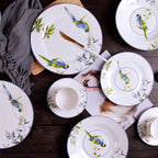 Camping Plates Retro Pastoral Style Bone China Dinner Plates, Tableware, Western Food, Household Dishes, Soup Decorative Plate