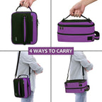 Tirrinia Expandable Insulated Lunch Bag for Men Women – Leakproof Reusable Cooler LunchBox for Kids & Adults with Shoulder Strap, Perfect for Work, School, Office, Travel,Purple