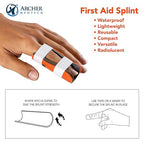 Finger Splint Pack of 4 – 2" x 4.5" Moldable Aluminum Finger Brace for Trigger Finger, Mallet Finger & Injury Immobilization – Lightweight, Reusable First Aid Splint Support