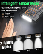 Pawfly 4 Pack Clip-on Flashlight, LED Rechargeable Hat Clip Light, Cap Lights Clip-on with COB Side Light, Ultra Bright Cap Lights Clip on Hat for Fishing Camping & Hiking