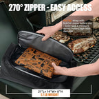 270° Opening BBQ Blanket for Resting Meat, Insulated Leak-Proof Meat Resting Bag for Brisket Turkey Pork, Smoker Accessories for Kitchen Camping Party, Anniversary Birthday Gift for Men Dad Husband