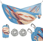 Aesthetic Sloth Blue Hammocks for Camping with Hanging Rope Fabric Hammock for Camping & Hiking Essential
