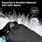 ATEPA Down Sleeping Bag for Adults, Recycled Ultralight 35°F 40°F 45°F 50°F 650FP / 700FP 3 Season Compact Sleeping Bags with Compression Sack for Backpacking Camping Hiking, Can Be Attached to Pad