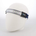 OPTIMAL VENTURES LITEBAND Flex LED Headlamp, 300 Lumens, 210° Wide Beam, Lightweight Low-Profile Fit, IPX2 Weather Resistant, Blue