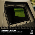 Turbo Heavy-Duty Camping Tent – Quick-Setup 4-Season Family Tent with Waterproof 150D Shell & Instant Frame – Choose Capacity (HD 300/HD 450) & Color