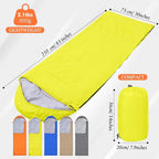 Macarrie 10 Pcs Bulk Sleeping Bags for Homeless Donation Shelter Adults 0 Degree Waterproof Sleeping Bags with Compression Sack for Cold Weather Emergency Hiking Camping Warm