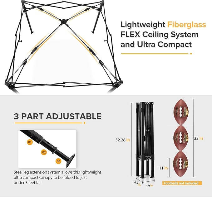 EAGLE PEAK Flex Ultra Compact 4x4 Pop-up Canopy Tent with Vented Top, Sun Shelter, Fast Set Up Changing Room, Portable Privacy Canopy for Camping, Photoshoots, and More (Gray)