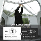 REDCAMP Canopy Camping Tent for Pop Up Canopy Tent, Inner Tent Converts Straight Leg 10'x10' or 10'x20' Canopy into Camping Tent, Fits 4-6 Person(Frame/Shelter NOT Included)