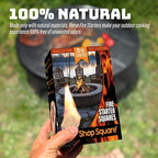 Fire Starter Squares (72 Pack) - Fire Starters for Fireplace, Grill, BBQ, Camping, Wood Stove and Bonfire Accessories - Odorless & Water Resistant