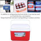 SIXRUN 5L Portable Cooler Box, Multifunctional Keeps Food Freshness and Drink Cool Insulated for Travel Camping Fishing and Outdoor Activities