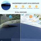 8X8 Pop Up Canopy Tent with 3 Sidewalls,Easy Up Canopy,Commercial Instant Shelter,Heavy Duty One Person Set Up Event Tent,Blue